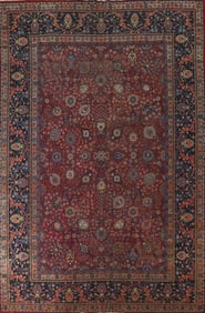 Antique Tabriz Vegetable Dye Persian Area Rug 9x12