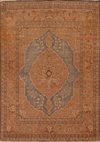 Pre-1900 Antique Vegetable Dye Tabriz Haj Jalili Persian Rug 4x6