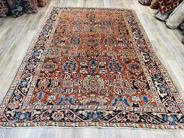 Antique Persian allover Heriz rug-5171