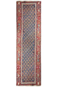 2.10 x 9.2 Antique Persian Joshagan Runner #F-6106