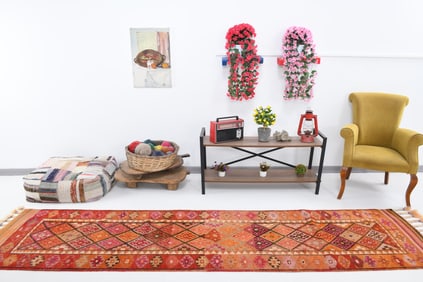 2'7'' x 11'2'' Handmade Vintage Wool Rug - 18916