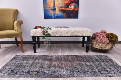 2'3'' x 5'10'' Handmade Vintage Wool Rug - 244828