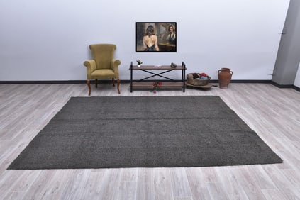 6'11'' x 9'10'' Handmade Vintage Wool Patchwork Rug - 241969