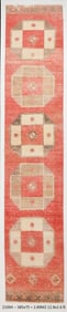 2'5'' x 12'7'' Turkish Vintage Runner Rug - 21094