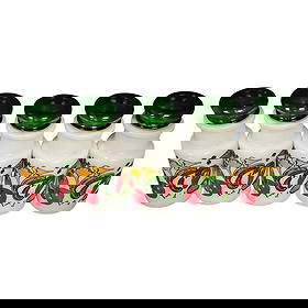 Vintage Porcelain Spice Set – Nutmeg, Paprika, Curry, Cumin, Pepper: Title: Vintage Porcelain Spice Set – Nutmeg, Paprika, Curry, Cumin, Pepper Origin: France Dimensions:Height: 3.15 in (8 cm)Diameter: 1.97 in (5 cm) Materials:Porcelain Year:20th century Descript