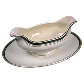Vintage Digoin Sarreguemines Gravy Boat – Floral Design