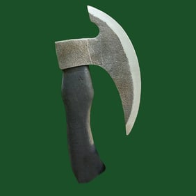 Custom Carbon Steel Pizza Cutter Viking-Style Axe