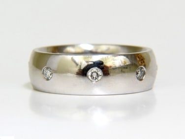 7MM PLATINUM .65CT DIAMOND ETERNITY WIDE BAND RING HEAVY SIZE 8.5 10019