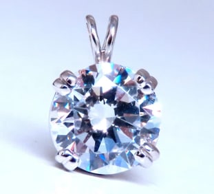 9mm CZ Solitaire Pendant 14kt 65115**
