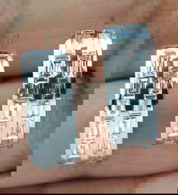 2.00CT BAGUETTE TWO ROWS DIAMOND SEMI HOOP CLIP EARRINGS 14KT ++