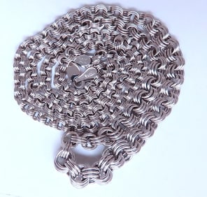 6mm Graduated Viper Chain necklace 14kt gold**