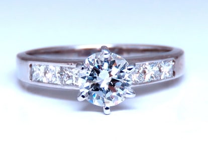 GIA Certified .58ct Natural Round Diamond solitaire ring G/Si1