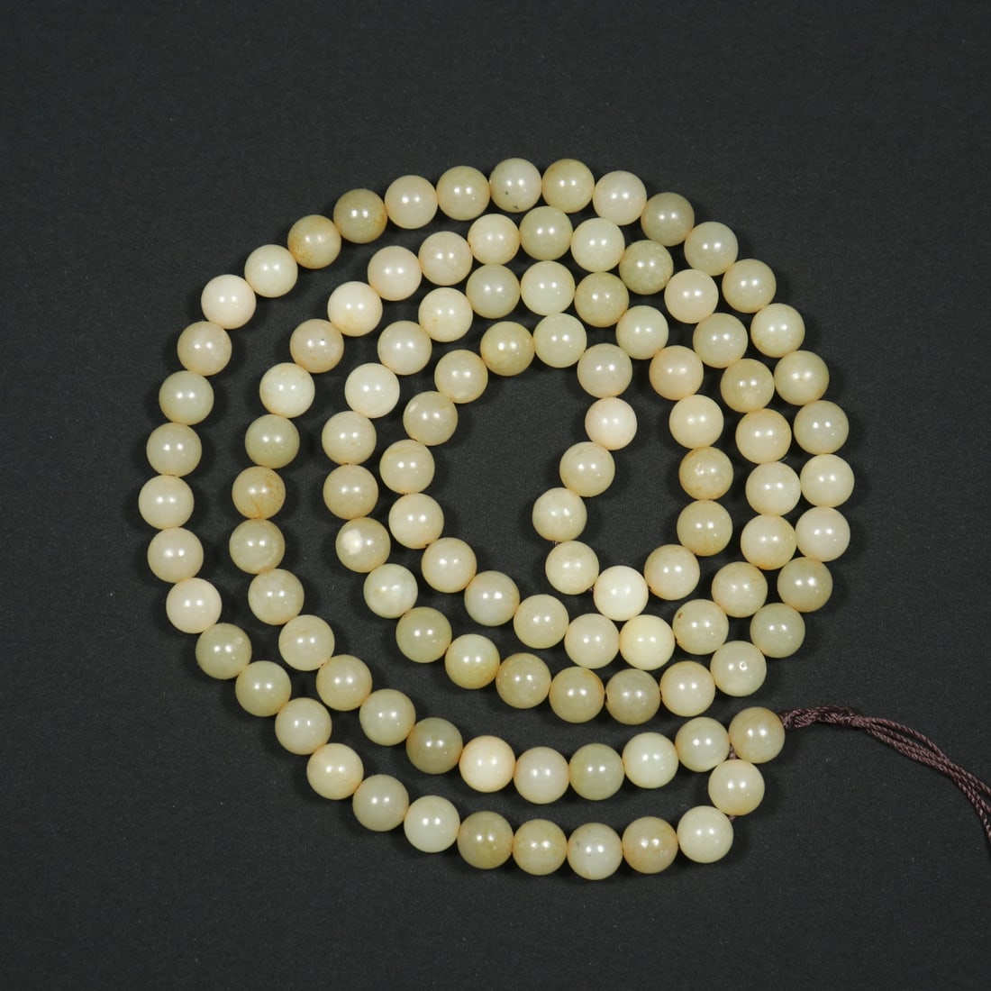 108 Beads Chinese Hetian Jade Necklace (1 of 9)