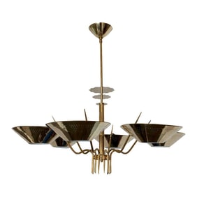 Six-Arm Austrian Chandelier, circa 1950