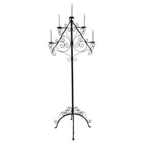 French Victorian Iron Candelabra
