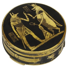 Egyptian Revival Damascene Decorative Case