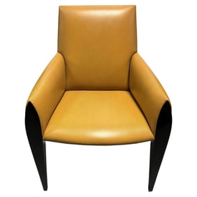 Dakota Jackson "Ke-Zu" Camel Leather Armchair
