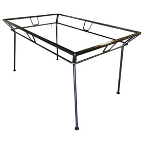 Woodard Wrought Iron and Glass Art Deco Patio / Outdoor Table