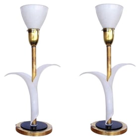 Pair of Sculptural Acrylic Table Lamps by Rembrandt