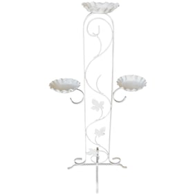 Three-Tier Outdoor/Patio Plant Stand with Scrolling Pattern