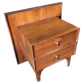 Custom Walnut Bedroom Nightstand by Glenn of California