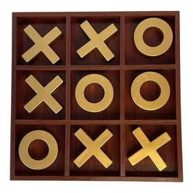 1990s Contemporary Modern Tic Tac Toe Game Board & Pieces