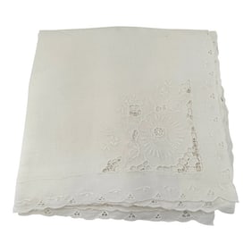 Handmade Linen Embroidered Dinner Napkins-A Set