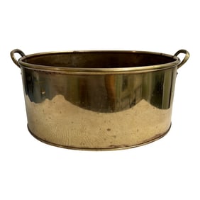 Vintage English Brass Preserve Pot or Planter