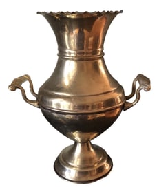1970s Vintage Traditional Brass Urn