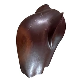 1970s Modernist Mini Elephant Sculpture Wood