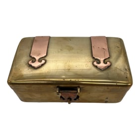 1960s Hand Forged Chinese Brass and Copper Box