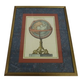 John-Richard Globe Print in Gilded Frame