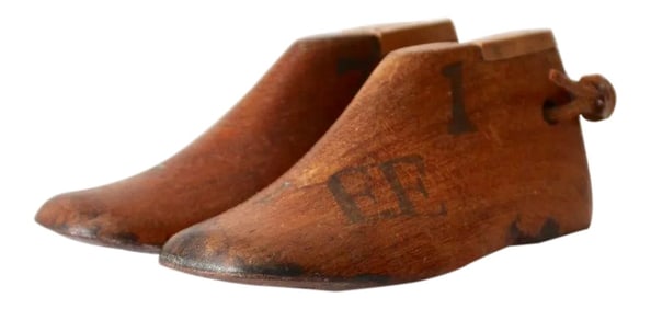 Antique Children's Shoe Forms - a Pair