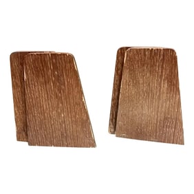 1960s Vintage Midcentury Double Panel Teak Bookends
