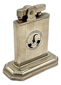 1950s Post War Hotel Schwarzer Bock Logde Table Lighter With Usafe Engraving