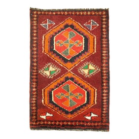Mini Turkish Anatolian Rug, 1'10'' X 2'8''