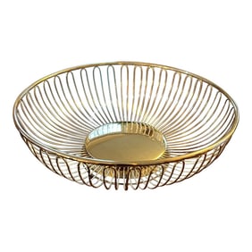 Vintage Silver Plated Wire Fruit Basket