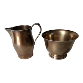 Style Tiffany & Co Vintage Sterling Silver Creamer and Sugar