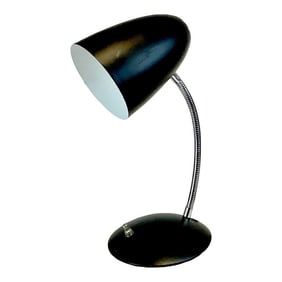 1980s Vintage Boho Chic Art Deco Post Modern Gooseneck Desk Lamp.