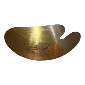 1970s Sculptural Mixed Metal Footed Dish Mexico Mid Century Modern