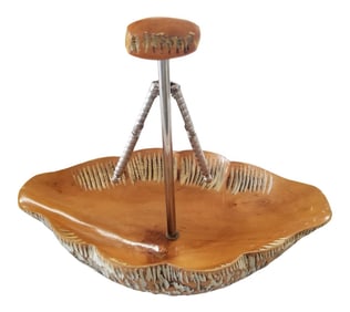 1960s Macabo Cusano Aldo Tura Wood Bowl Nutcracker Set Milan Italy