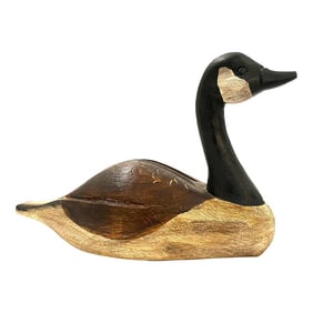 Handcarved Vintage Folk Art Canadian Goose Decoy