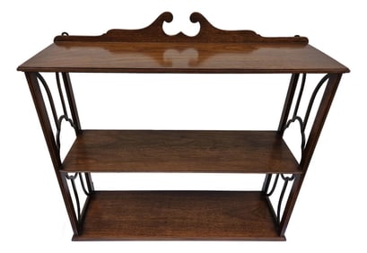 Mahogany Federal Style Three-Tier Wall Mount Etagere Shelf