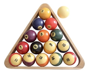 Vintage Billiard Balls Set