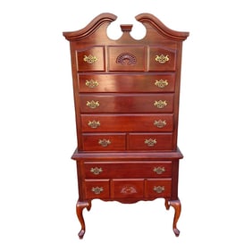 7-Drawer Queen Anne Cherry Highboy Dresser