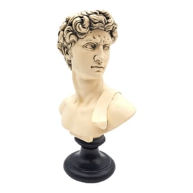 Vintage G. Ruggeri Sculpture of Michelangelo’s David Bust –