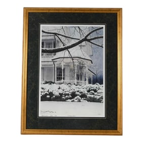 Framed Signed Print of Nc Artist John Furches' "A Winter Place"