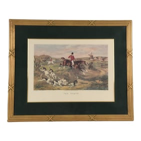 Framed Lithograph "The Death" Engraved by C. R. Stock After W. Shayer