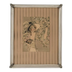 Framed Lithograph Print of c.e. Perry's Art Nouveau Lady