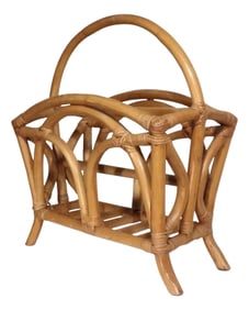 Mid 20th Century Bamboo Magazine Rack